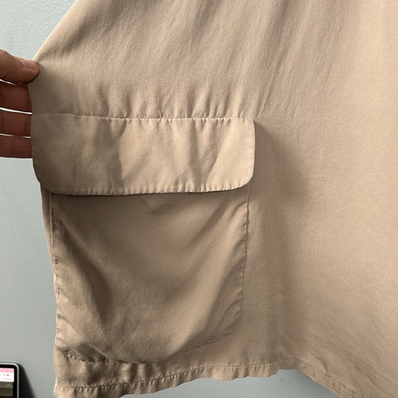 Vintage Spiegel Design Studio Beige Open Front 100% Silk Light Cardigan size 14 - Picture 6 of 16